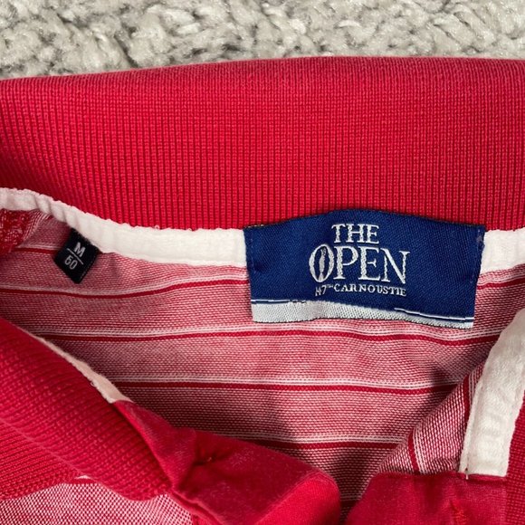 THE OPEN 147th Carnoustie St. Andrews Polo Shirt Men's Size M Red Filo di Scozia - Picture 7 of 12